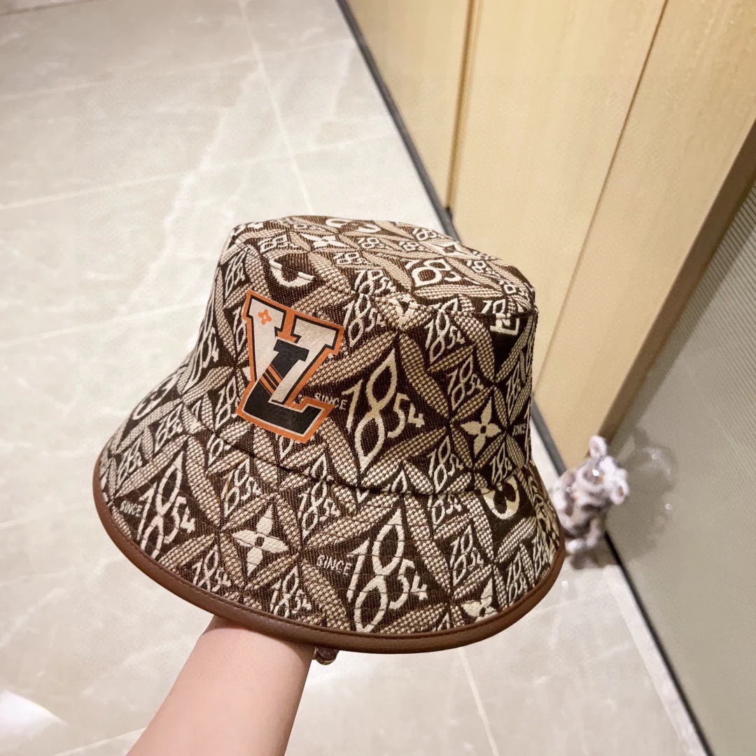 Новинка сезона весна/лето 2023 от LV - Вышитая рыбацкая шляпа - Коричневая
