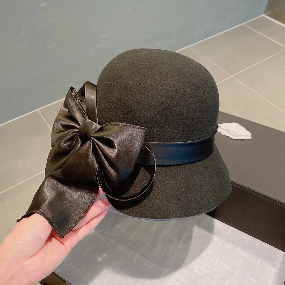 Chanel - Шерстяная шляпа - Черная - 1