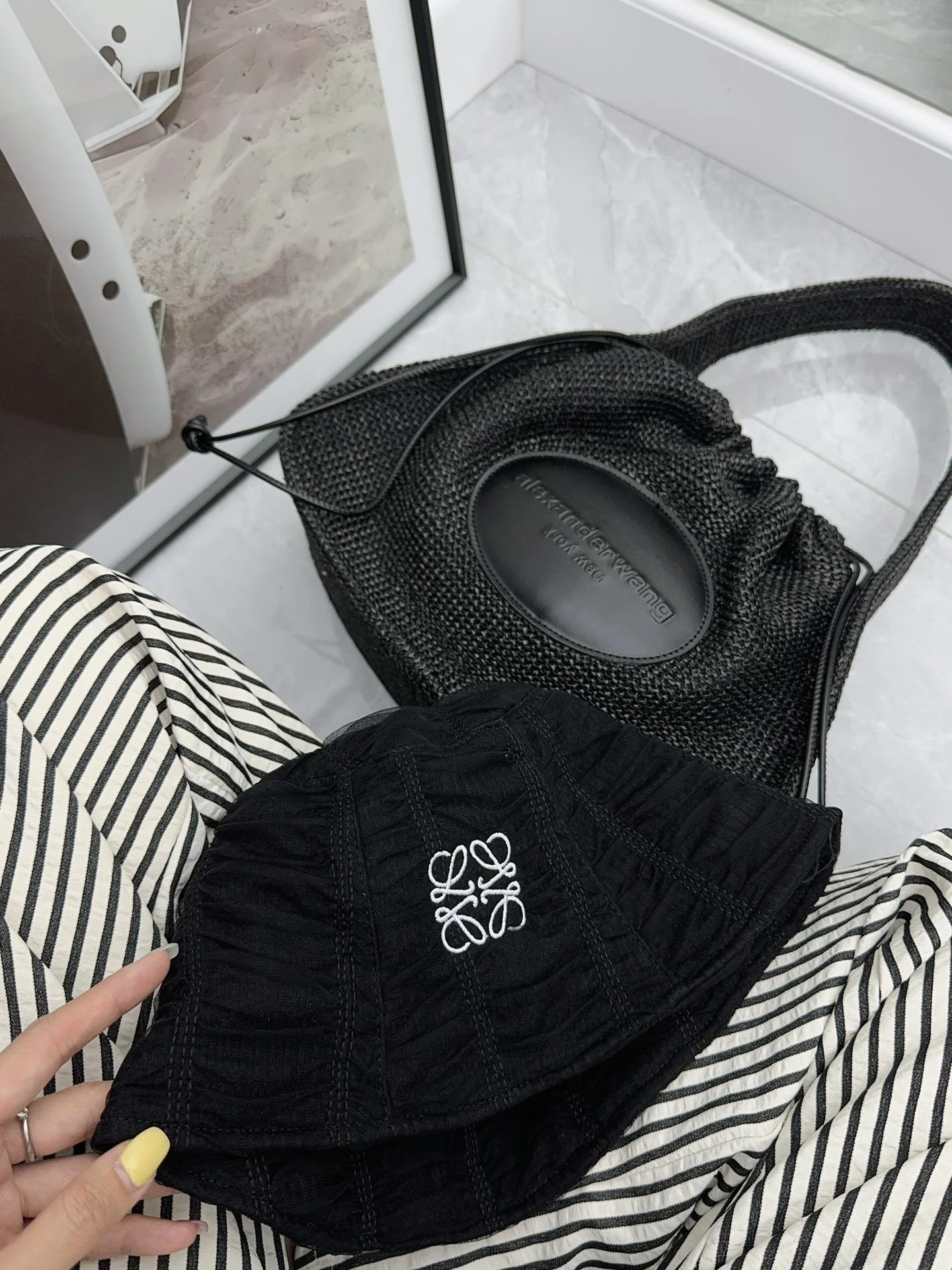 LOEWE - Рыбацкая шляпа с сетчатой ??вышивкой