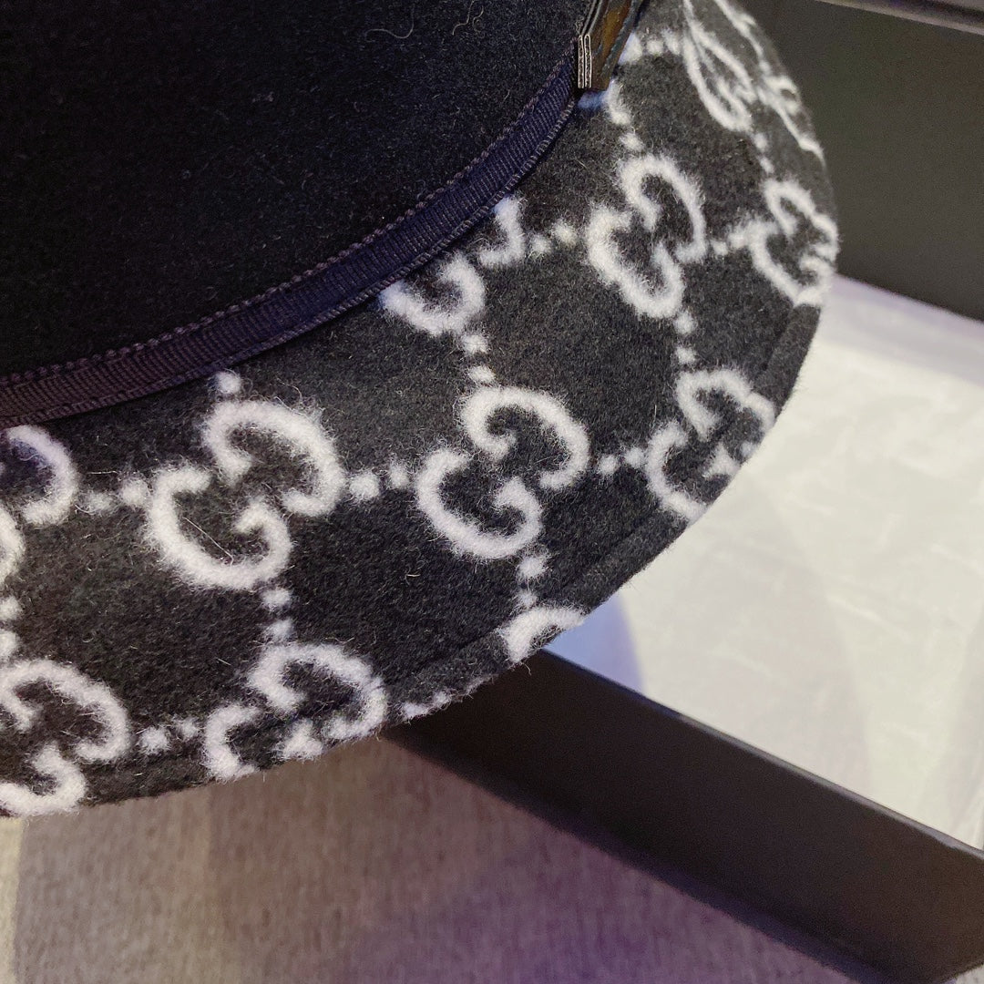 Семейство Pu-G - шерстяная рыбацкая шляпа - черная