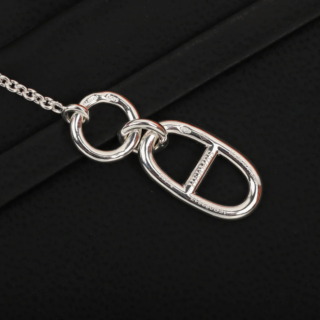 Колье Hermes - Свиной нос из стерлингового серебра 2506023