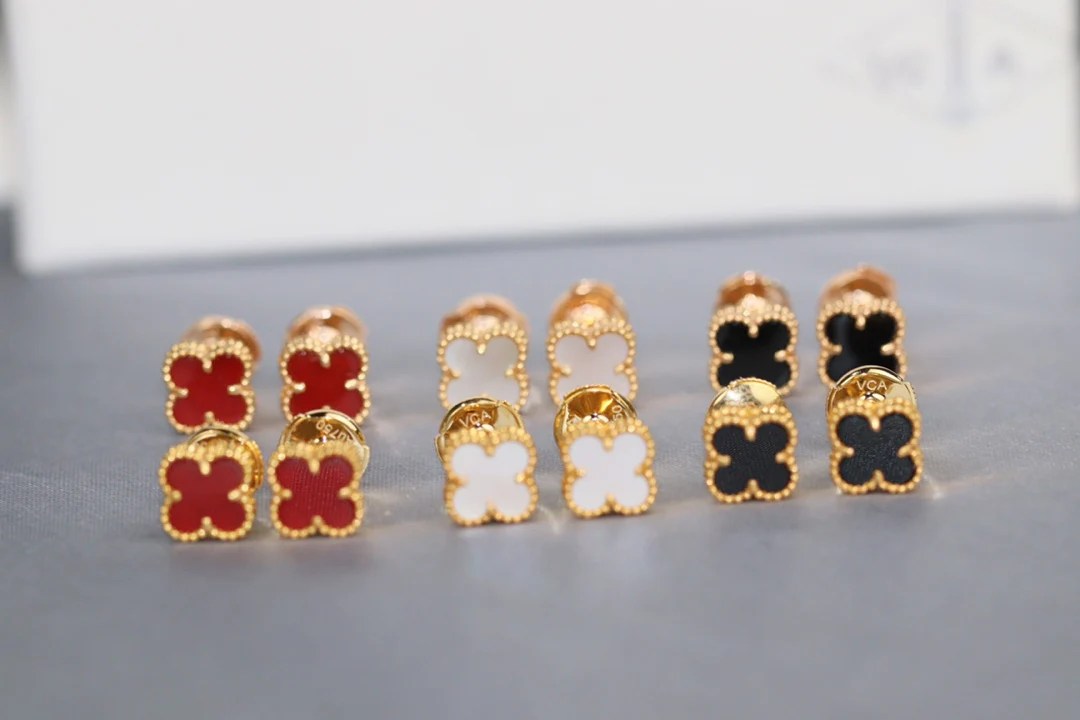 Серьги VCA - Пуговица - Три цвета