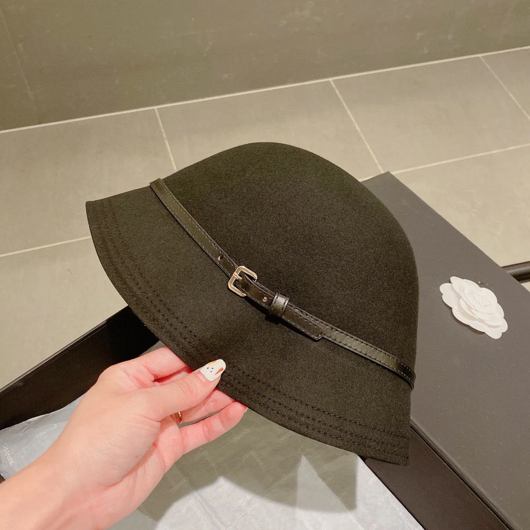 Шерстяная шляпа Hermes - черная - 2