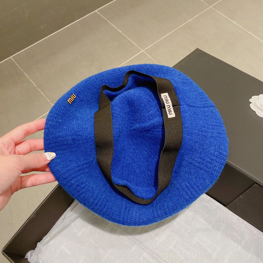 Miu Miu - Шерстяной берет - Синий