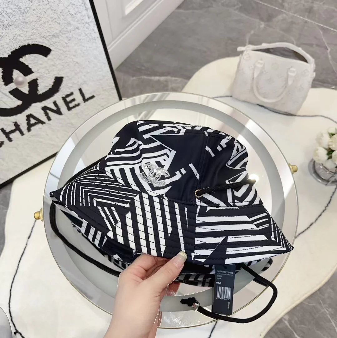 Рыбацкая шляпа Chanel — Новейшая коллекция, пользующаяся огромным спросом — Черная