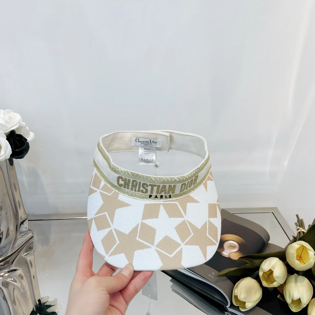 Dior - Солнцезащитная шляпа в форме звезды - Козырек - Розовая