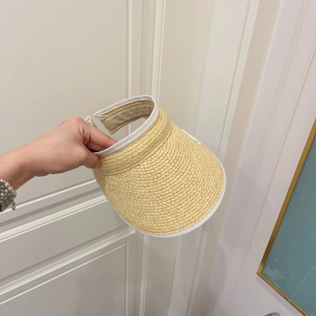 Соломенная шляпа от солнца Miu Miu с открытым верхом