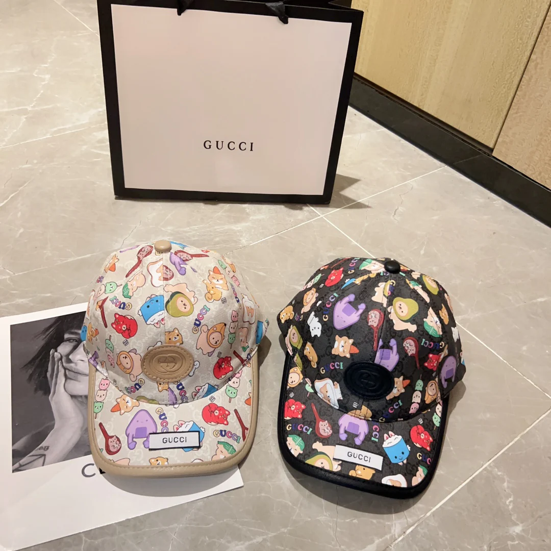 Новинка сезона весна/лето 2023 от Gucci - бейсболка с кожаной отделкой - черная