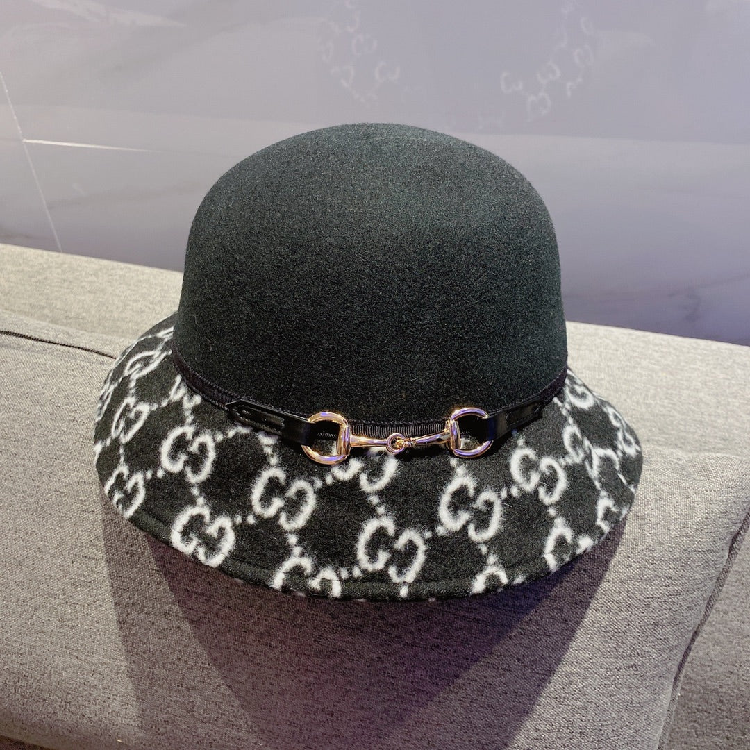 Семейство Pu-G - шерстяная рыбацкая шляпа - черная