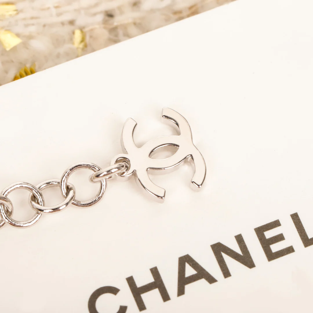 Колье Chanel Double C Heart Pearl Necklace 25p
