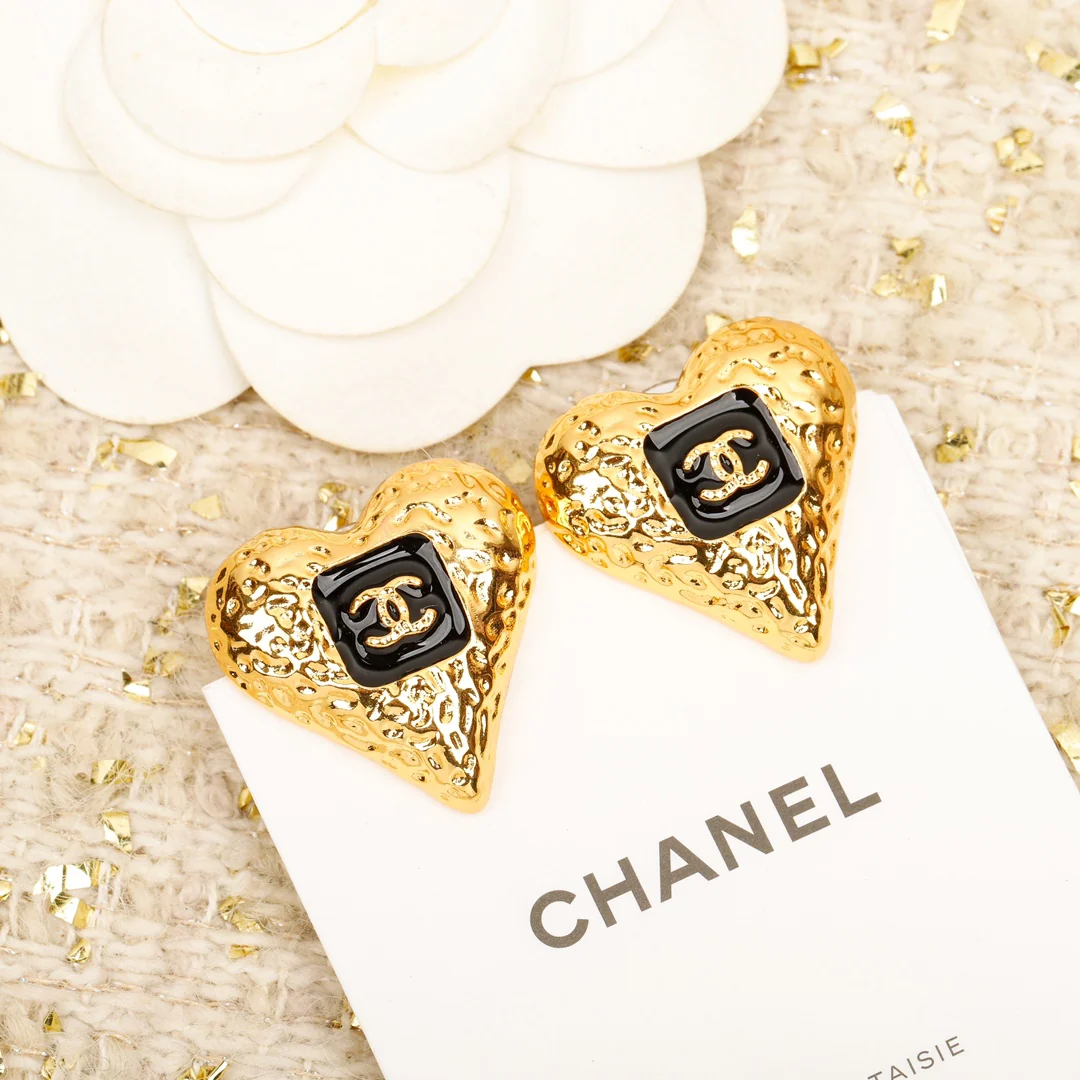 Серьги Chanel - Черные 806