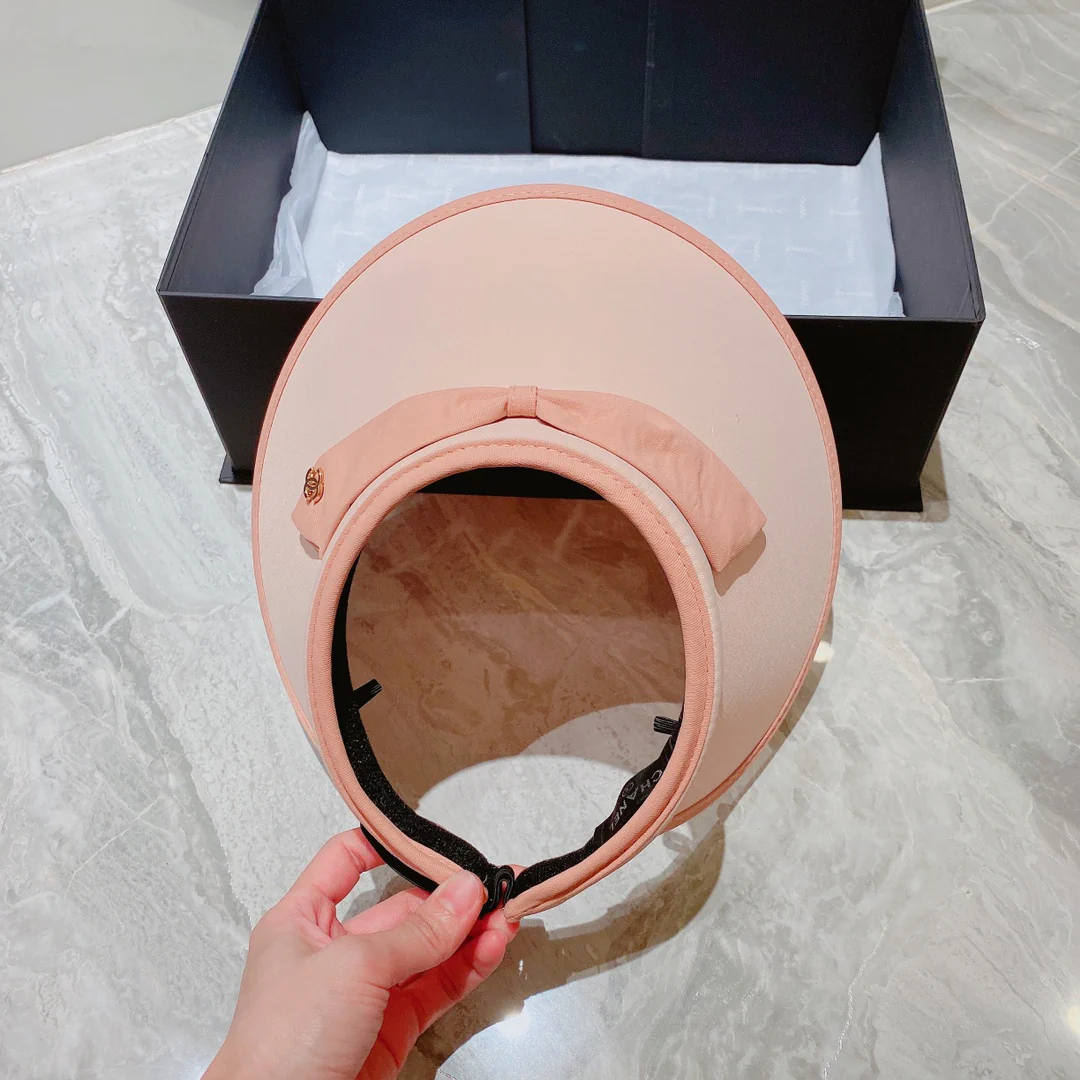 Солнцезащитная шляпа Chanel - Парик с открытым носком - Розовый