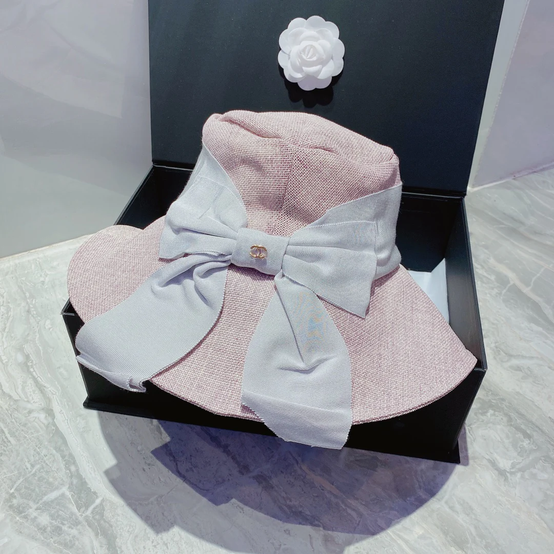 Chanel - Солнцезащитная шляпа - Солнцезащитная шляпа - Розовая