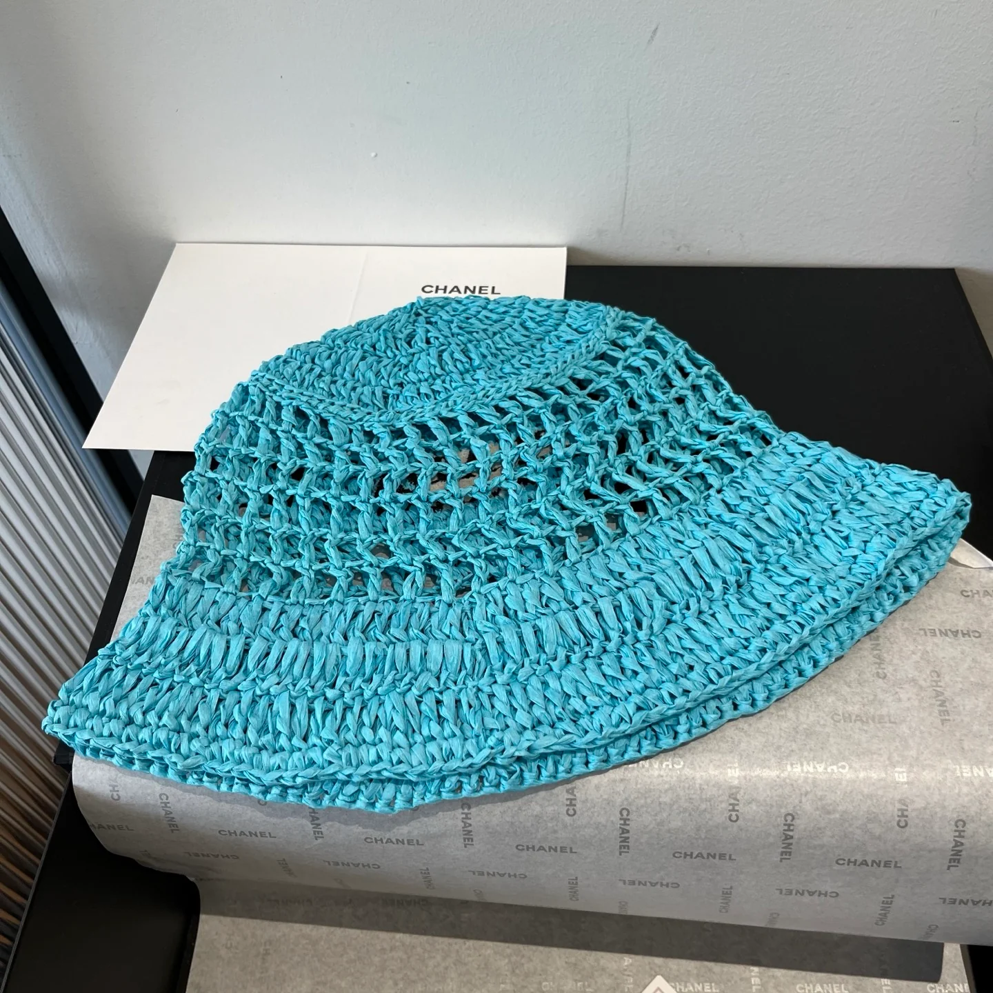 Prada - Ажурная рыбацкая шляпа - Синяя