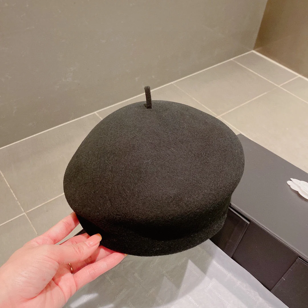 Celine - Шерстяной берет - Черный