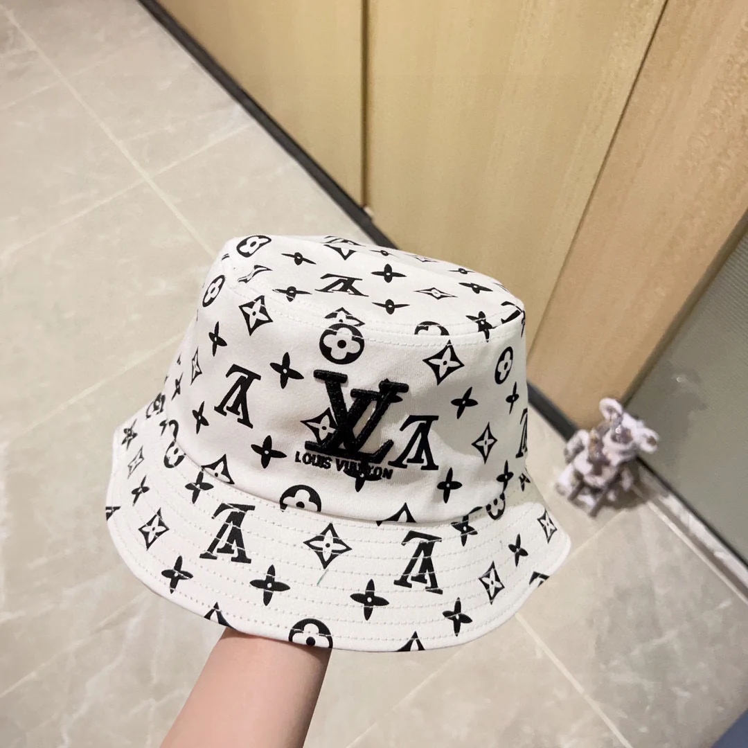 Новинка сезона весна/лето 2023 от LV - Вышитая рыбацкая шляпа - Белая