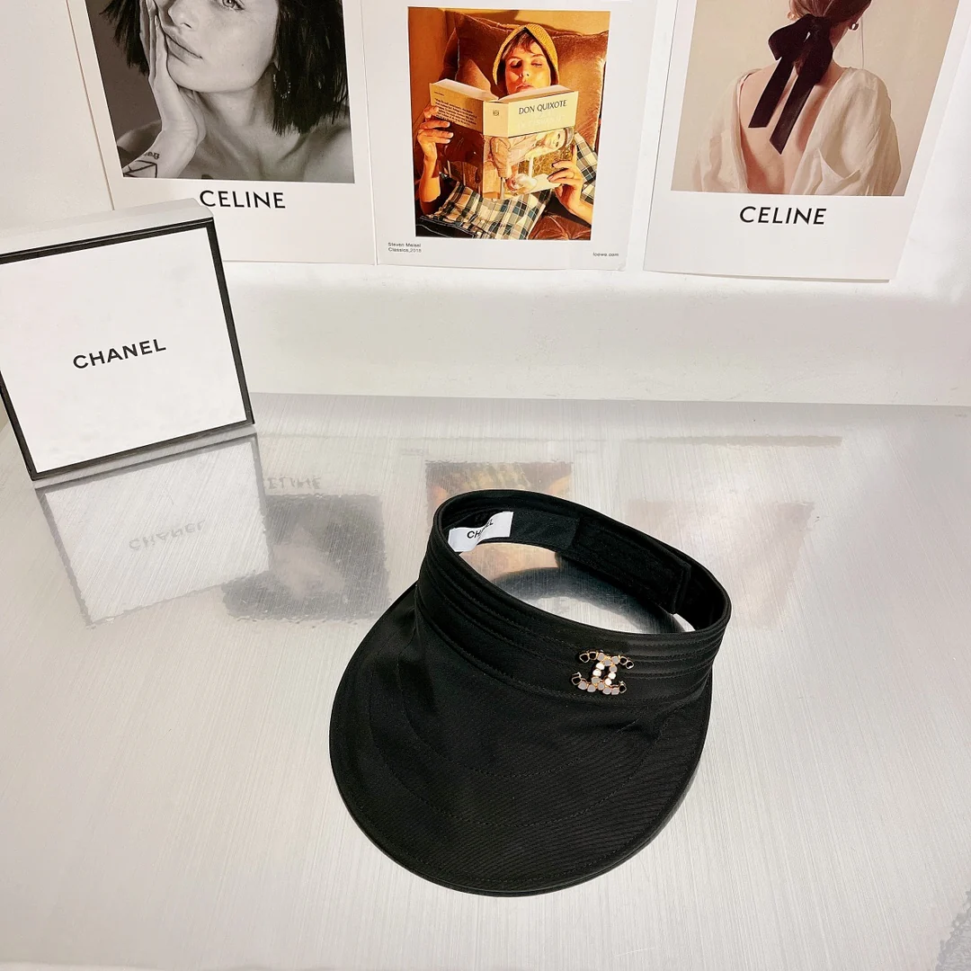 Новинка Chanel 2022 года - Солнцезащитная шляпа - Парик с открытыми губами - Черный