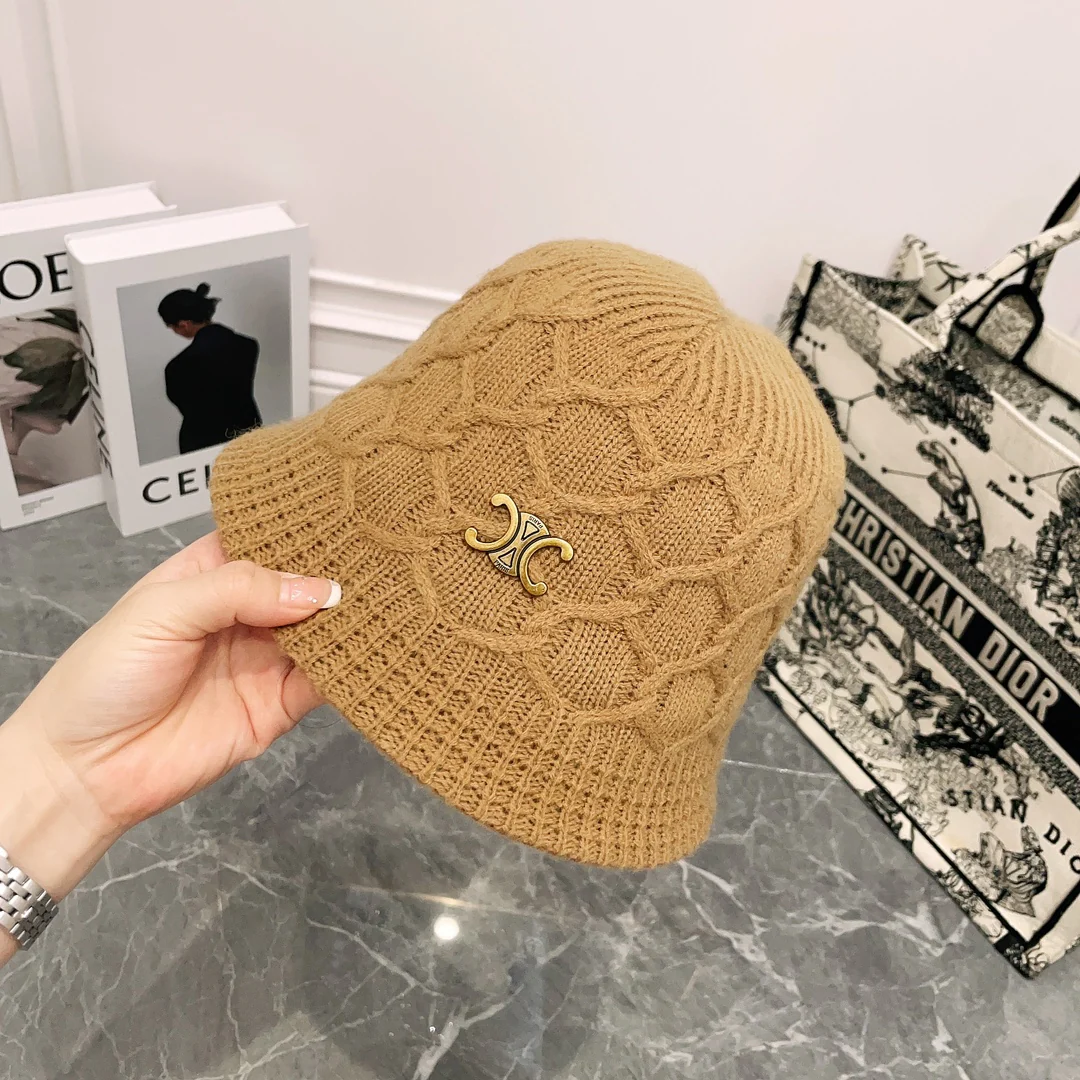 Шерстяная клетчатая панама Celine