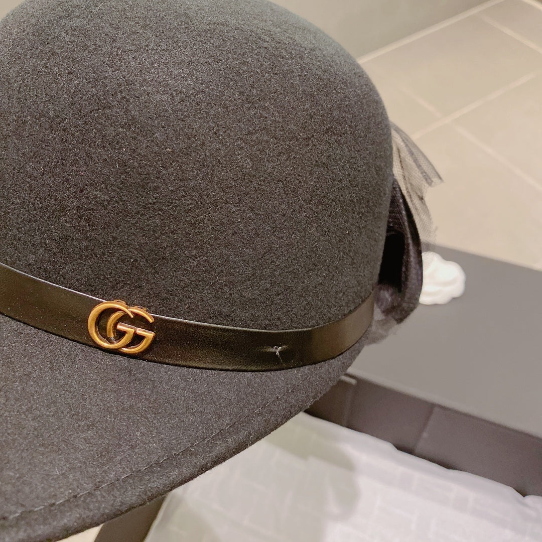 Gucci - Шерстяная бейсболка - Черная