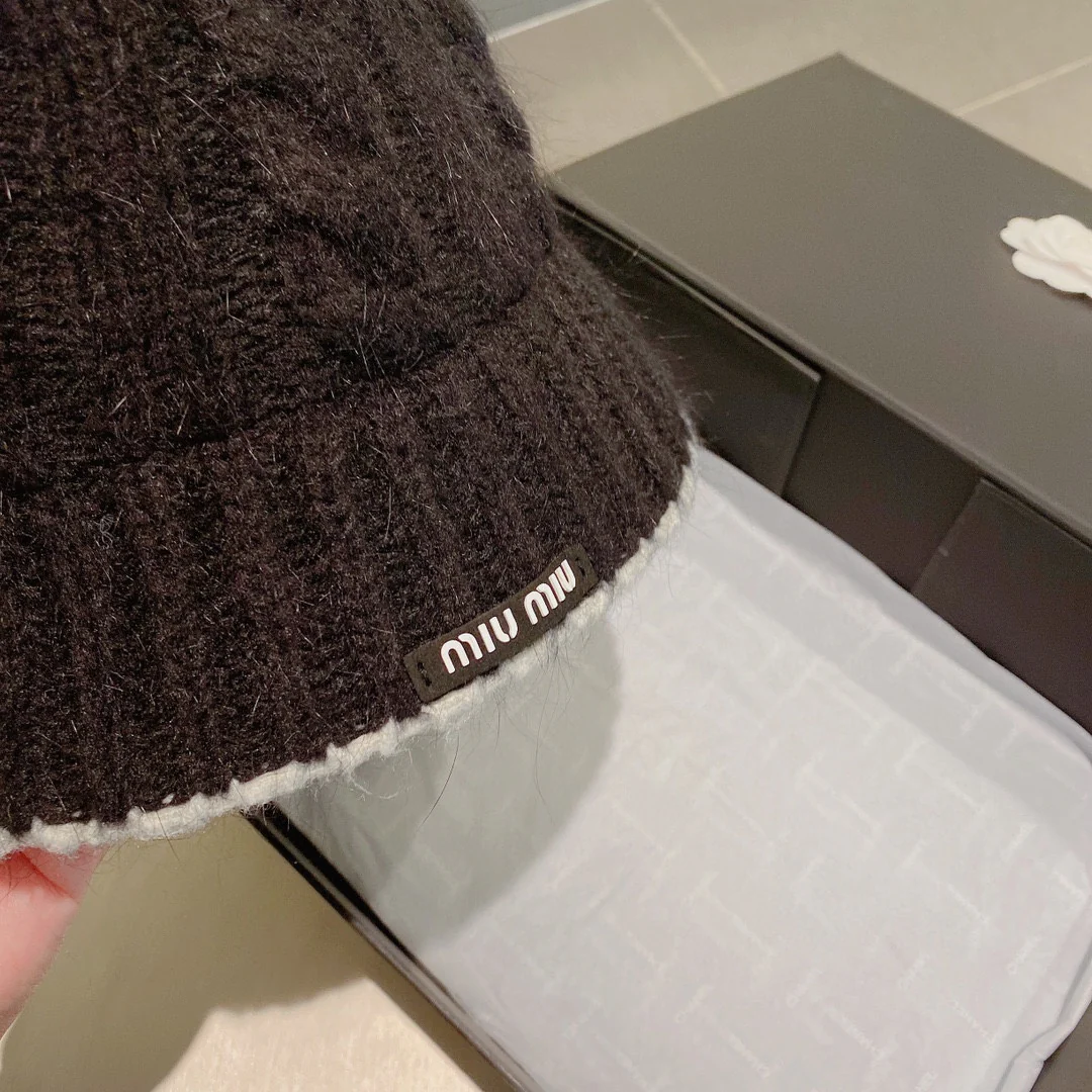 Miu Miu - Шерстяная рыбацкая шляпа - Черная