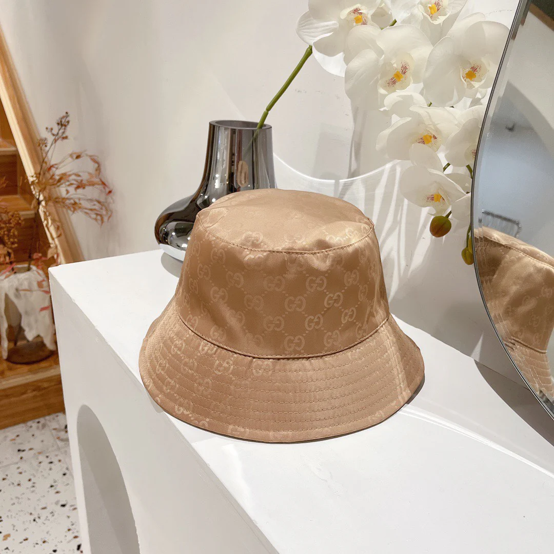 Двусторонняя панама Gucci с монограммой - цвет хаки