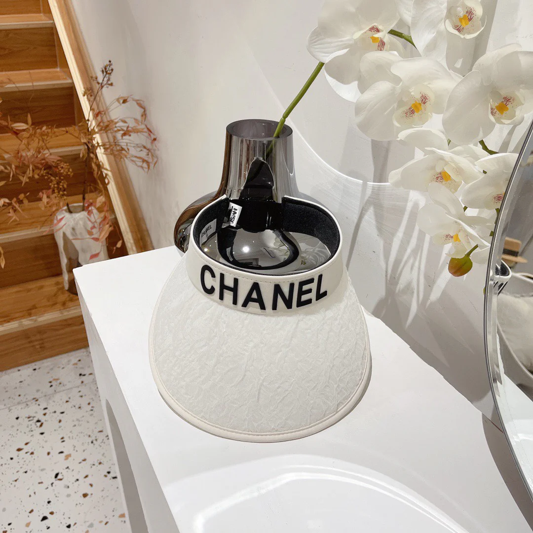 Солнцезащитная шляпа Chanel с открытым верхом - 8