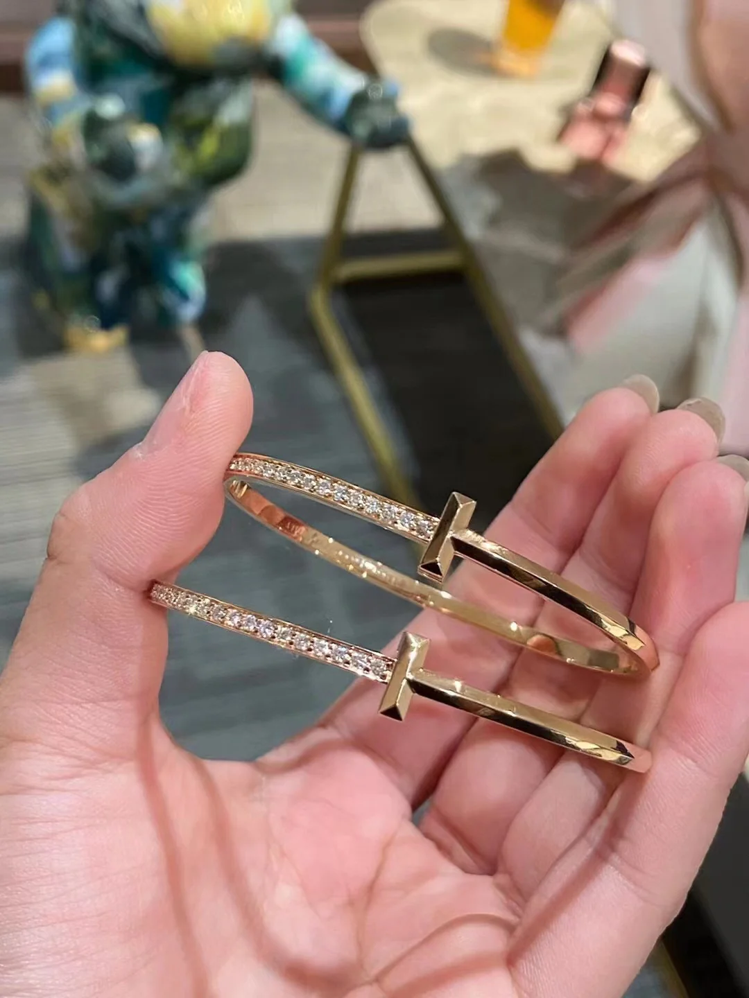 Браслет Tiffany 030T с бриллиантами, золото.