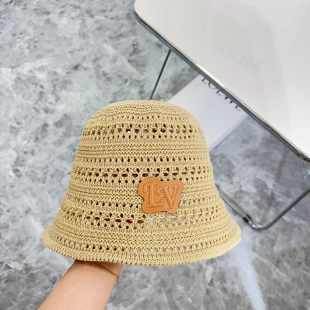 Новинка LV 2024 — Панама из ажурной ткани — Цвет хаки