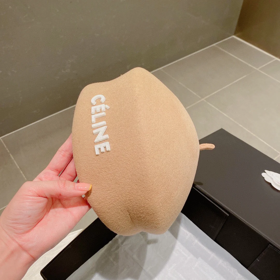 Селин - Шерстяной берет - Абрикосовый