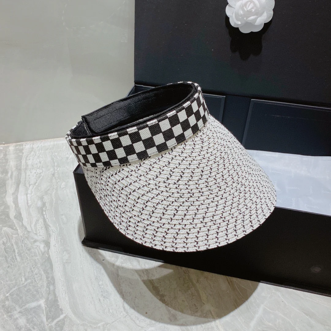 Солнцезащитная шляпа Chanel - Открытый жилет - Белый