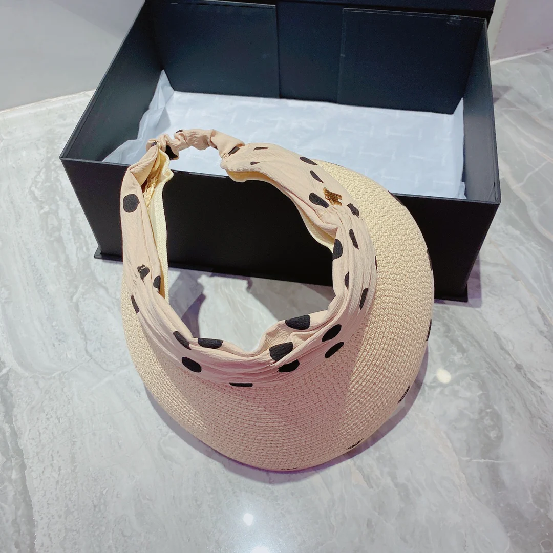 Dior - Солнцезащитная шляпа в горошек в стиле ретро