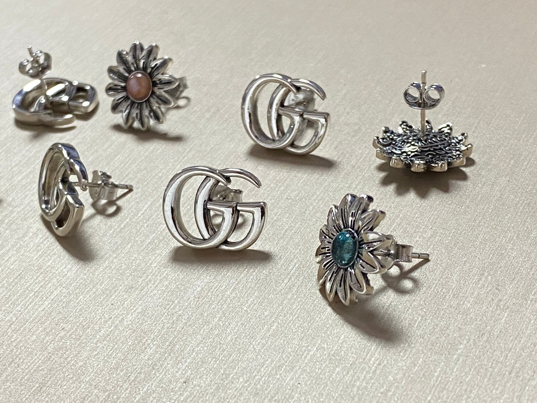 Серьги Gucci - Синие - 002