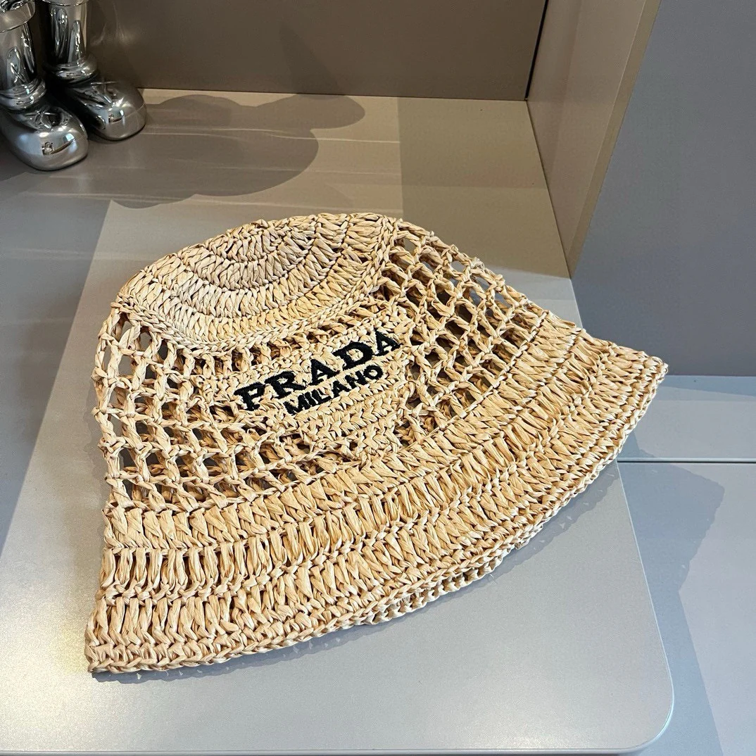 Prada - Ажурная рыбацкая шляпа - Коричневая