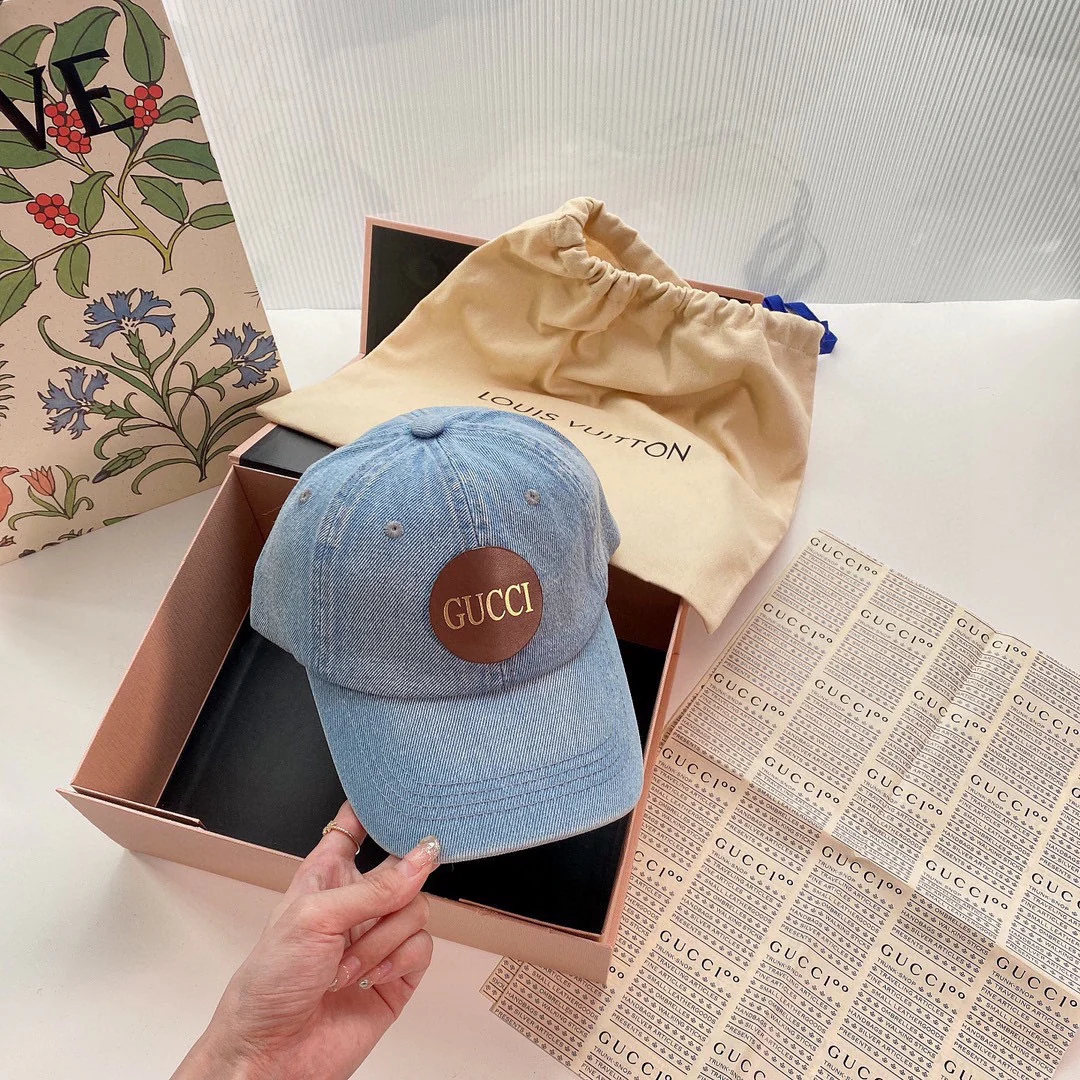 Gucci - Джинсовая бейсболка - Светлый цвет