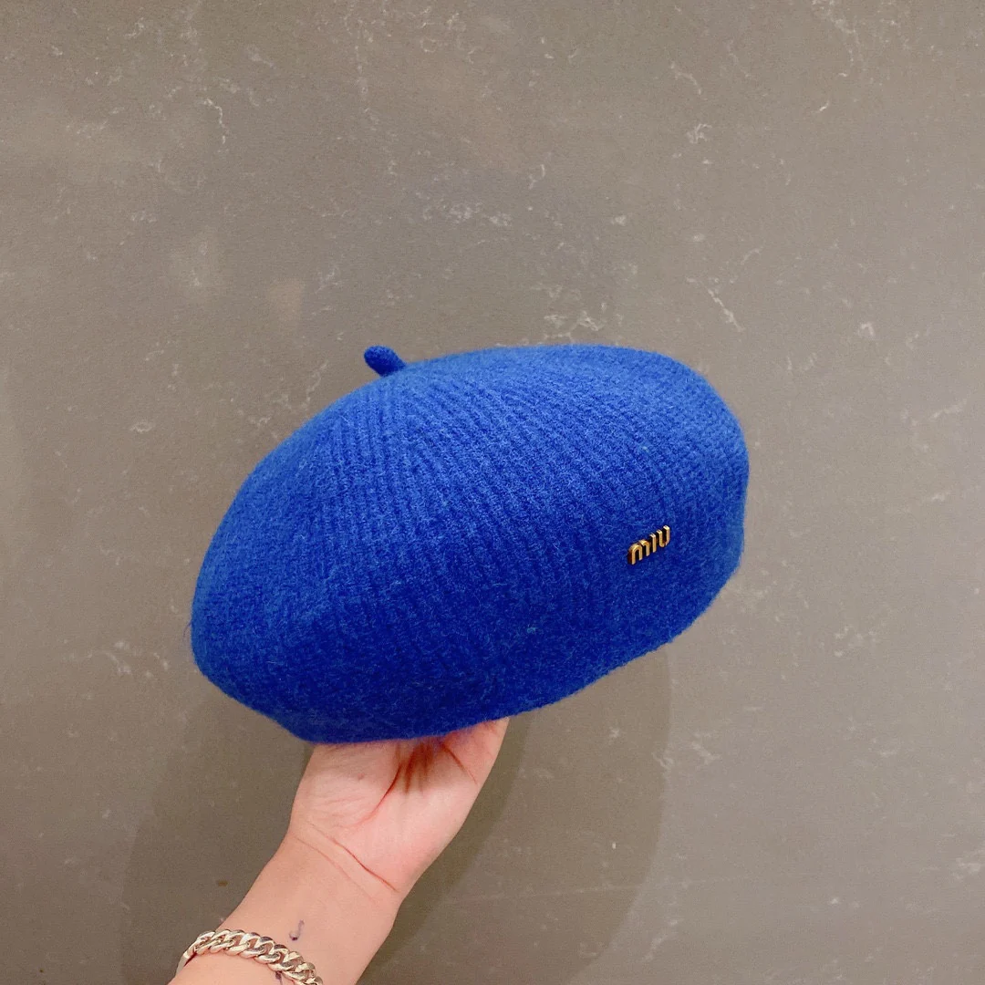 Miu Miu - Шерстяной берет - Синий