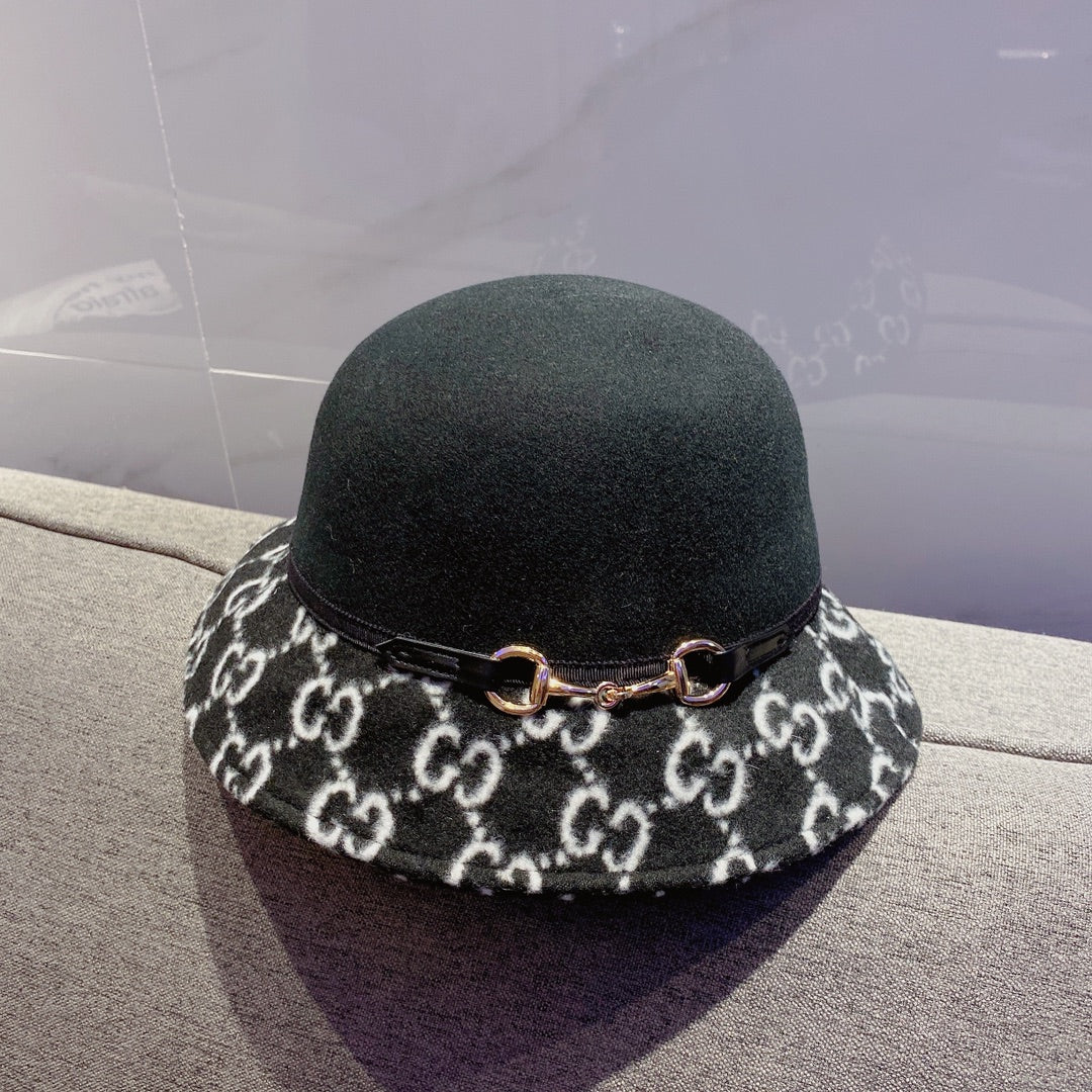 Семейство Pu-G - шерстяная рыбацкая шляпа - черная