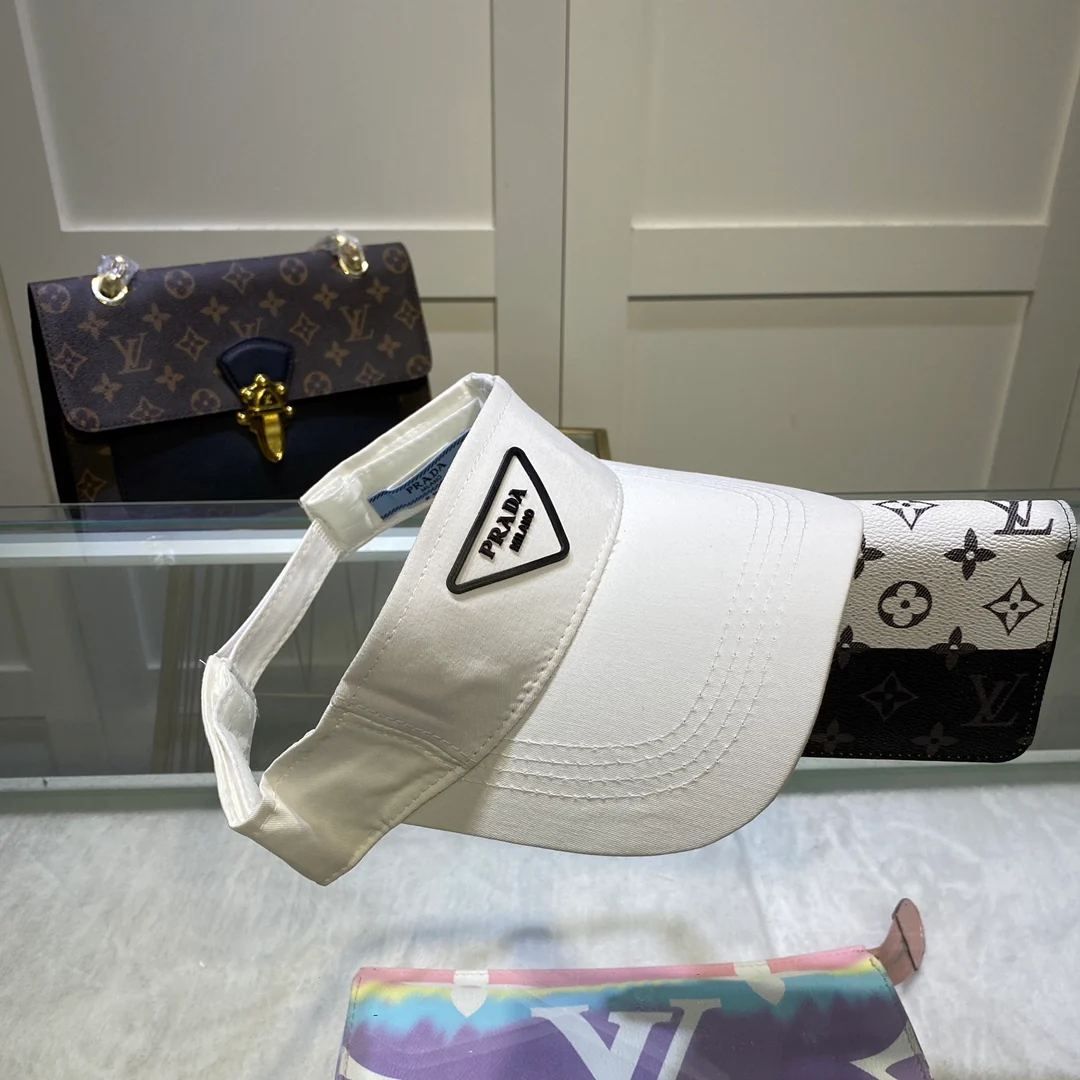 Prada - Классический стиль - Солнцезащитная шляпа с открытым париком