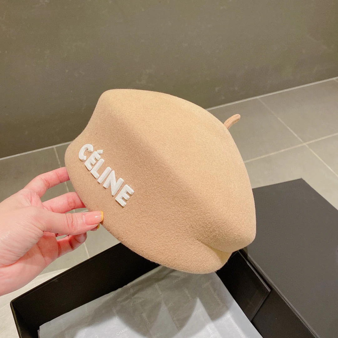 Селин - Шерстяной берет - Абрикосовый