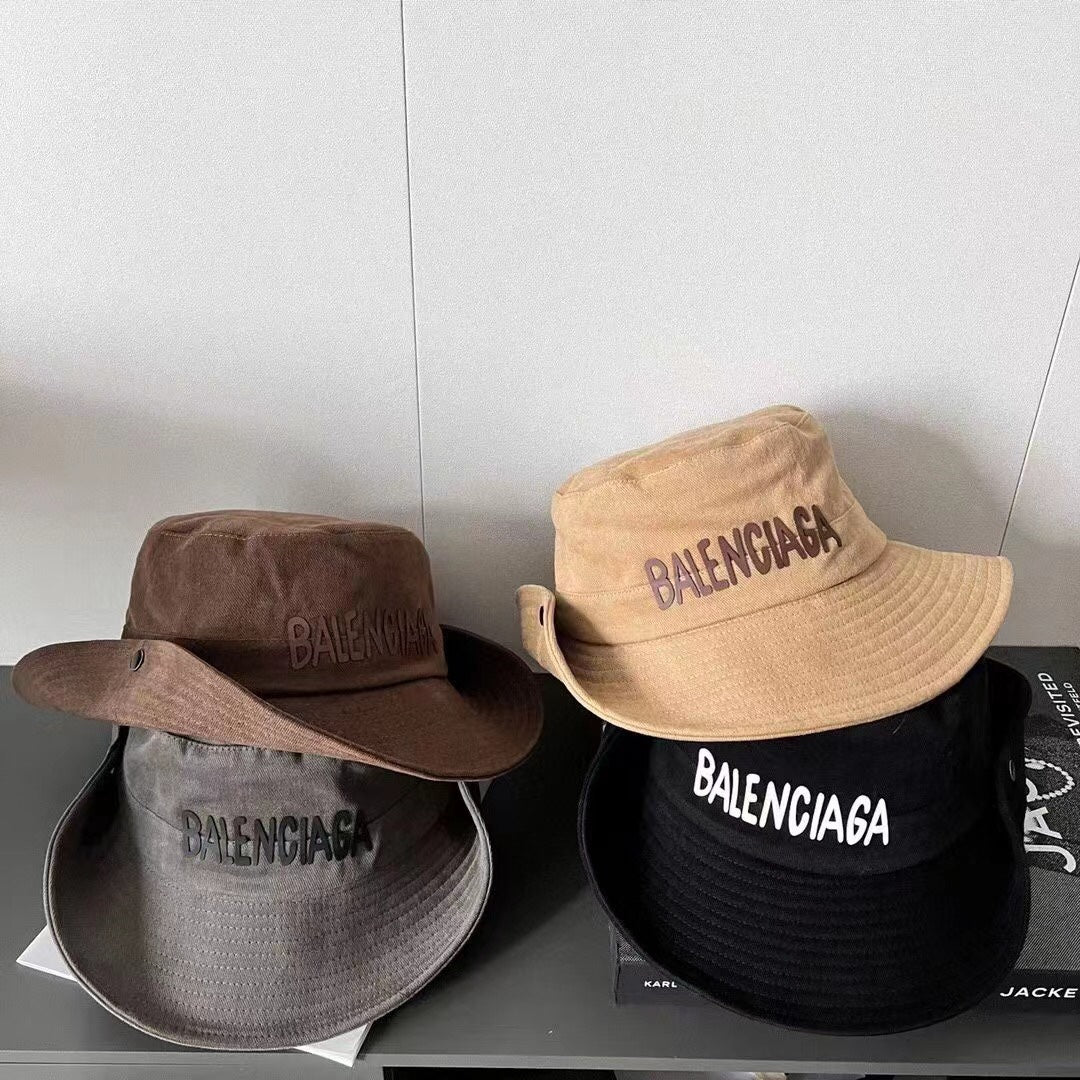 Balenciaga - Выстиранная рыбацкая шляпа на шнуровке