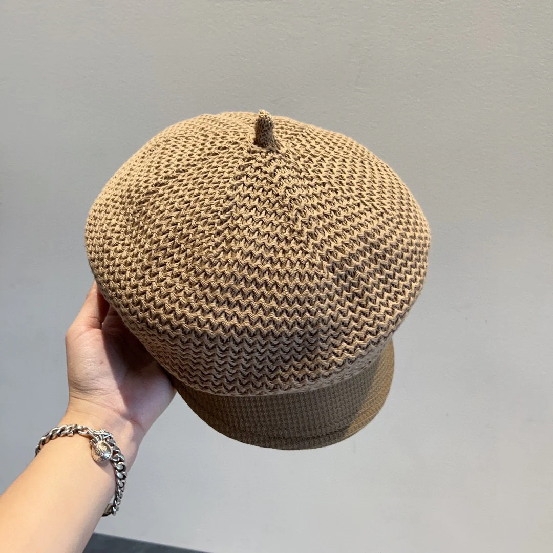 Miu Miu - Новая осенне-зимняя плетеная шляпа художника с утиным клювом