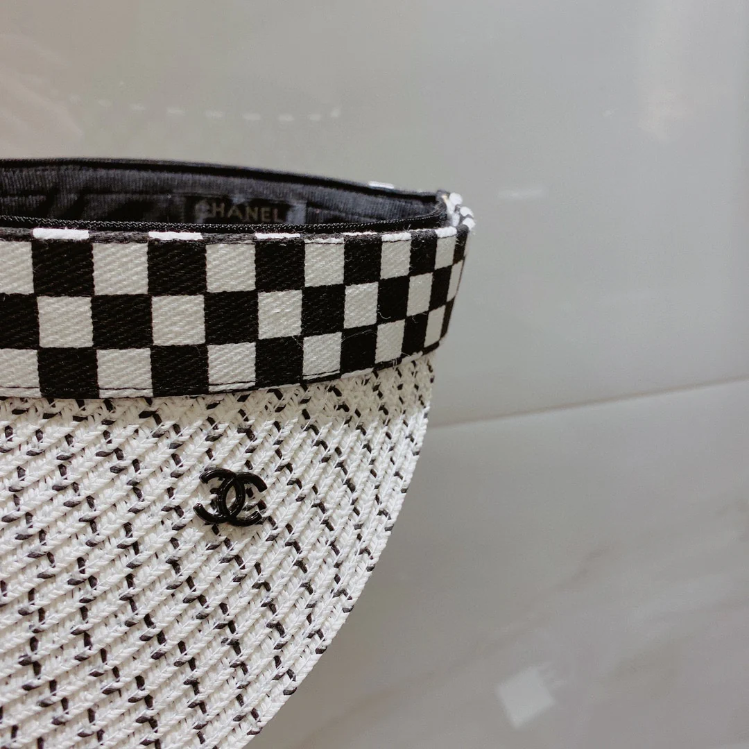 Солнцезащитная шляпа Chanel - Открытый жилет - Белый