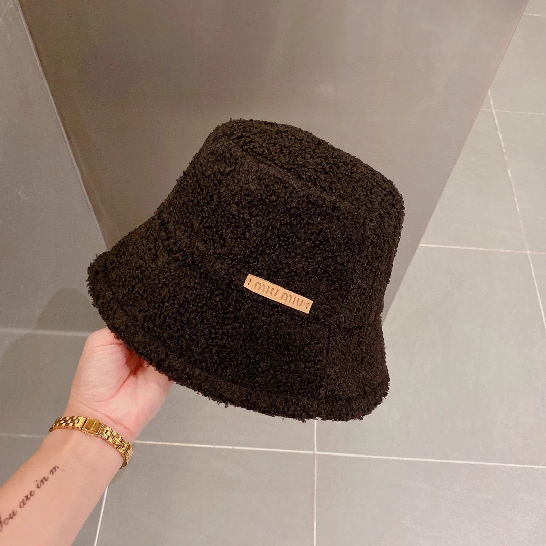 Miu Miu - Рыбацкая шляпа из овечьей шерсти - Черная