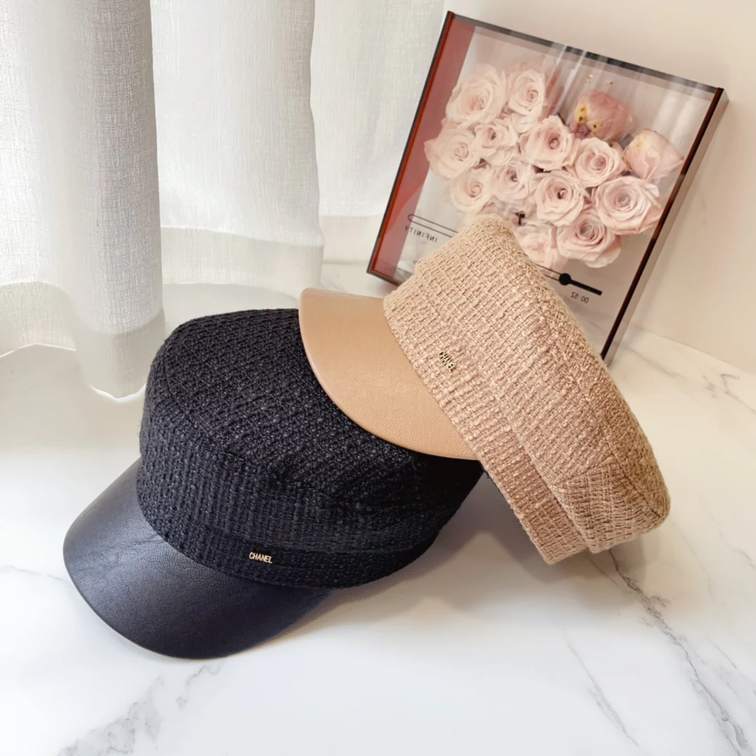 Мини-берет Chanel в стиле пэчворк, осень/зима, новый стиль - черный.