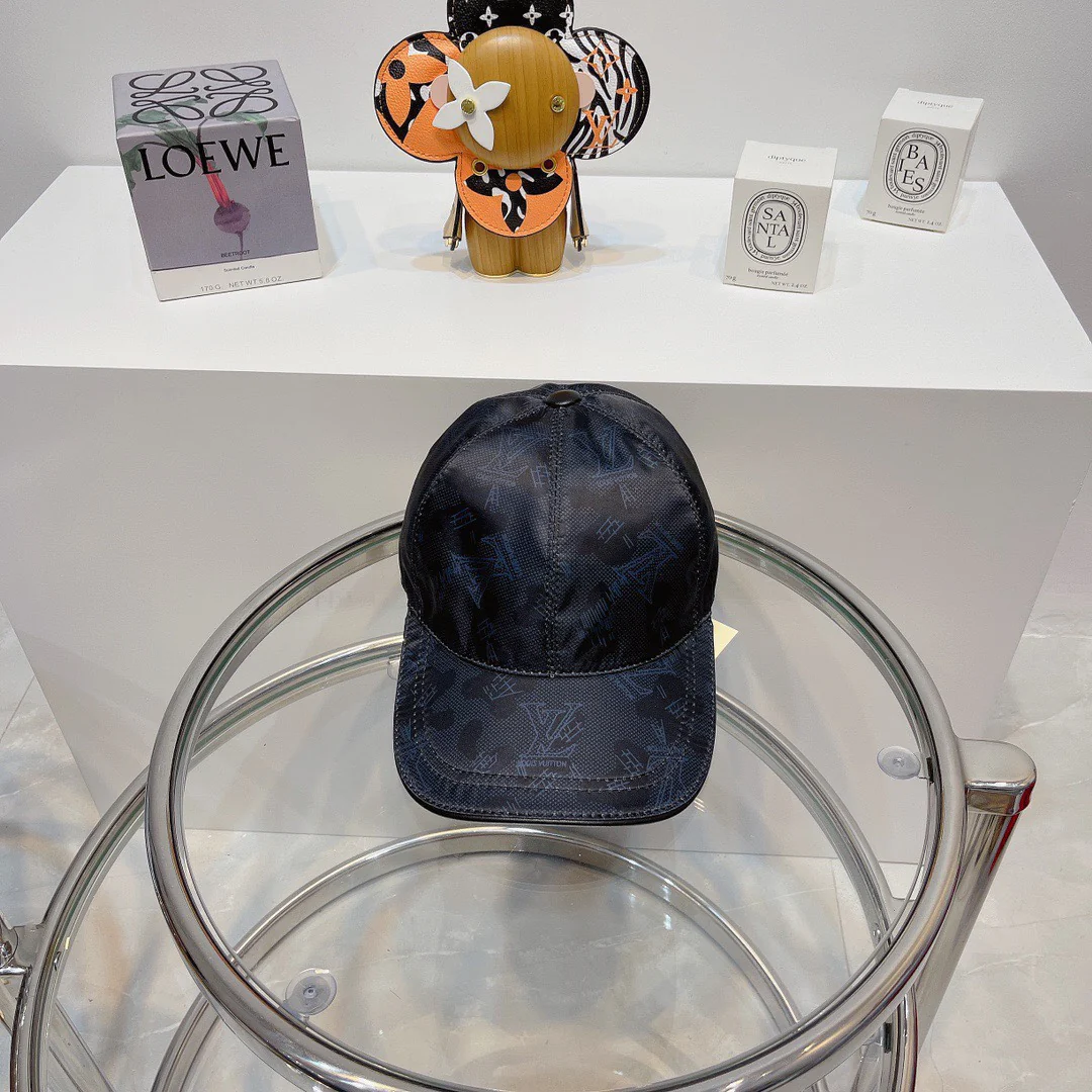 LV - Новая классическая бейсболка с монограммой, шелкографией - Черная