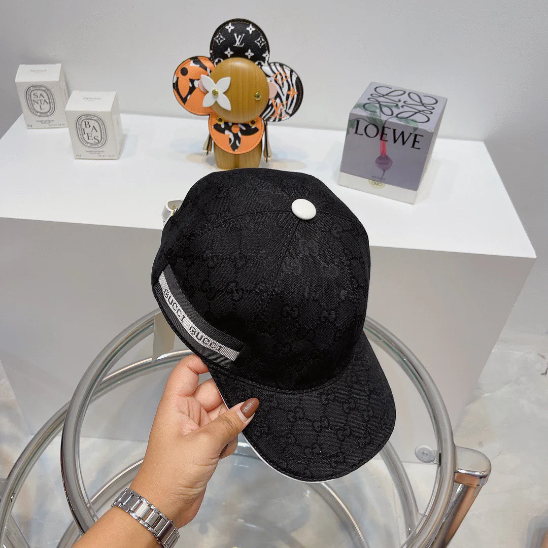 Gucci - Новая бейсболка с вышитой двойной буквой G - Черная