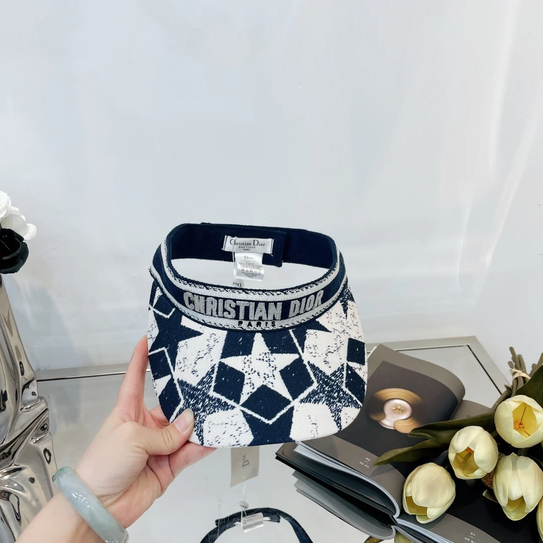 Dior - Солнцезащитная шляпа в форме звезды - Козырек - Синий