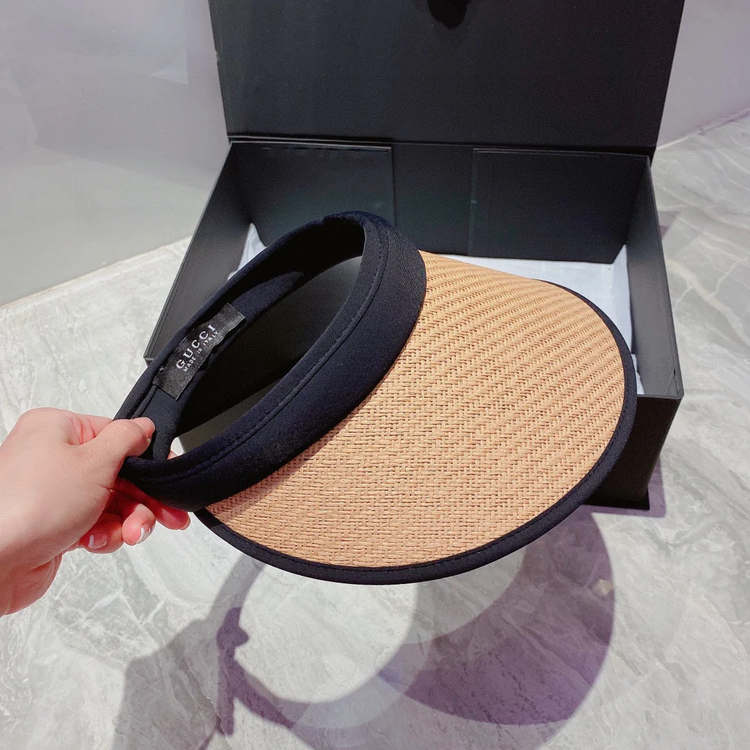 Солнцезащитная шляпа Gucci с открытым верхом и повязкой на голову - 1