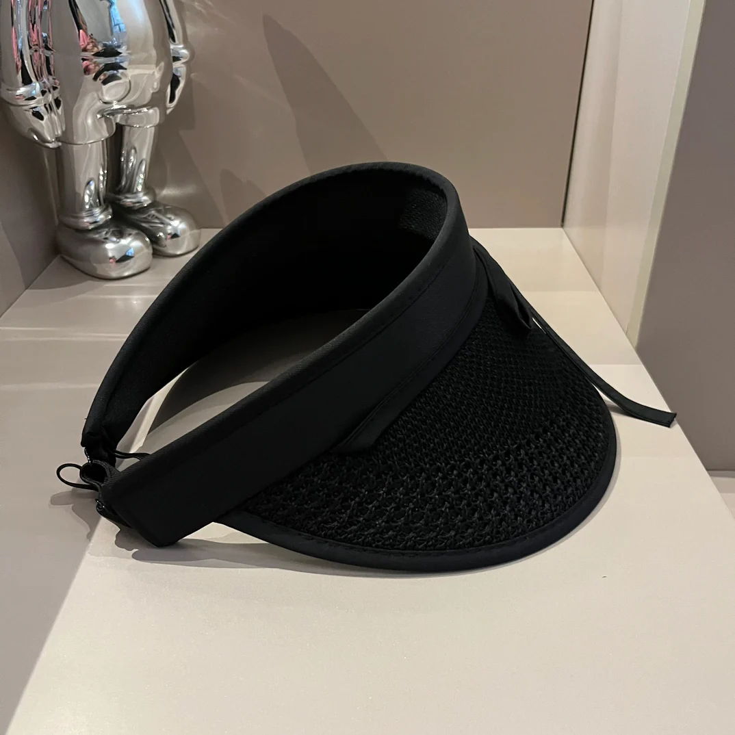 Miu Miu - Новая вязаная солнцезащитная шляпа на завязках - Черная