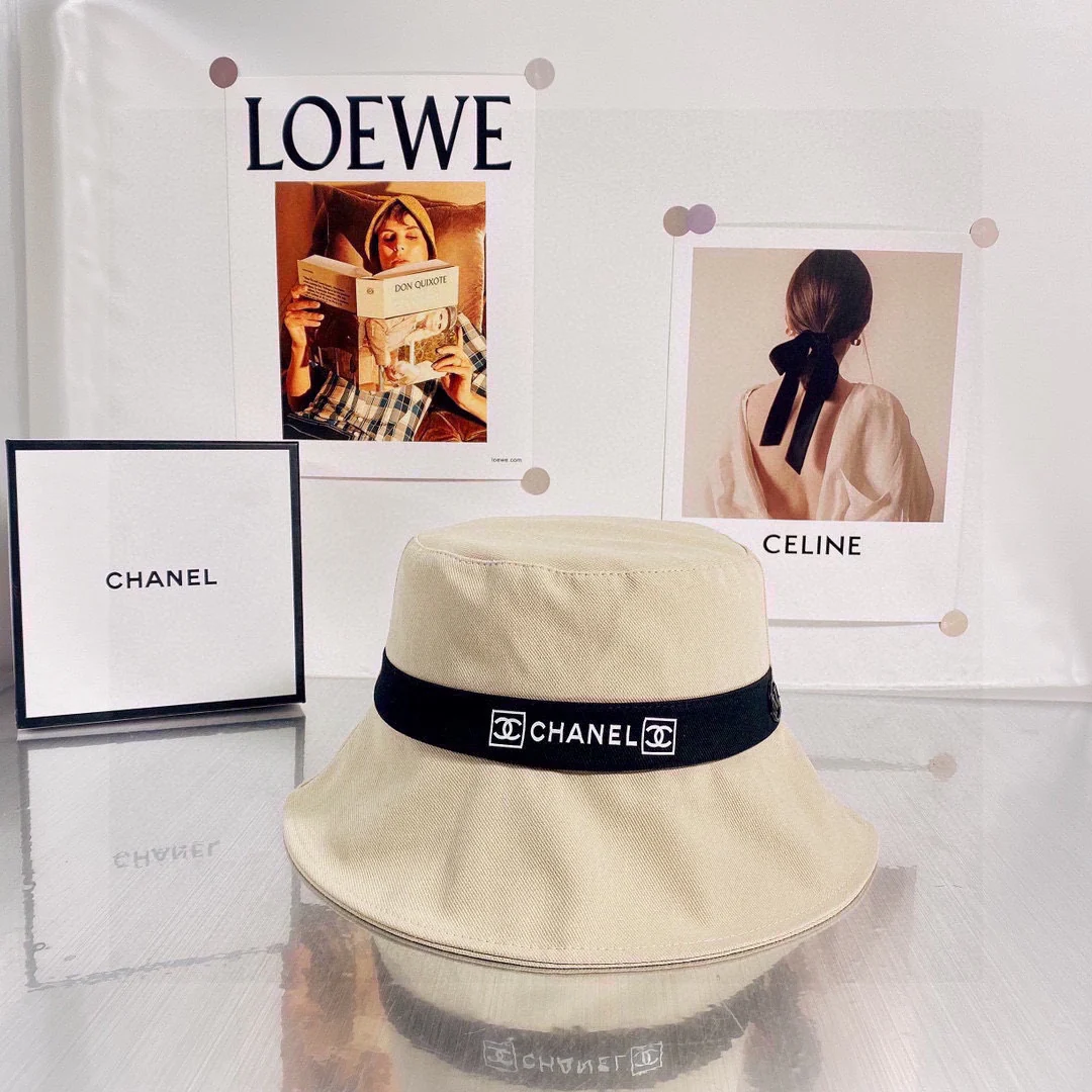 Chanel - Рыбацкая шляпа - Бежевая - 1