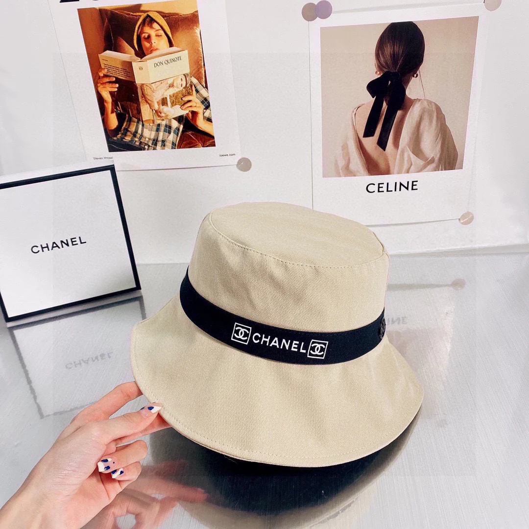 Chanel - Рыбацкая шляпа - Бежевая - 1